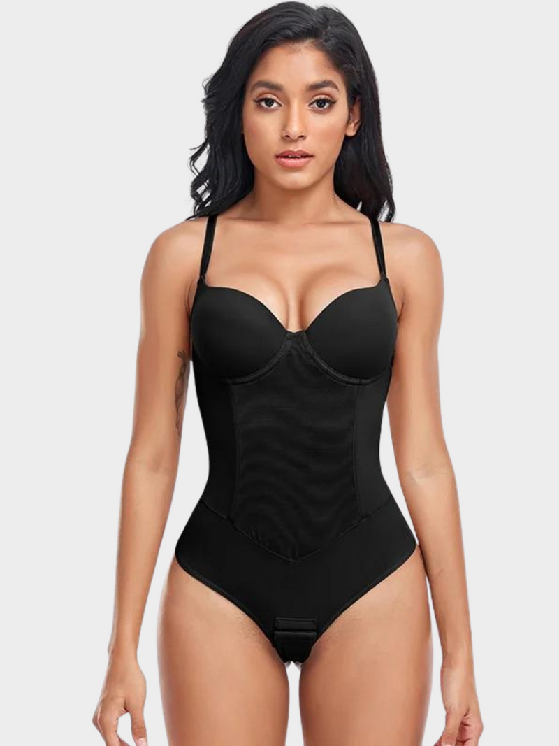 Body Modelador Suit Modern Shape Slim Com Bojo Tanga Fio