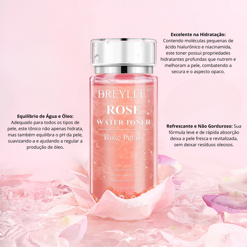 Essência de Rosas Suaves Tônico Facial Coreano BREYLEE 100ml