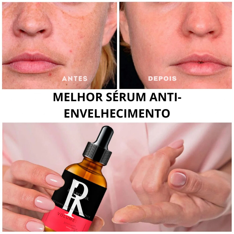 Sérum Facial Retinol Orgânico com Aloe Vera Vitamina C e Ácido Hialurónico Antienvelhecimento