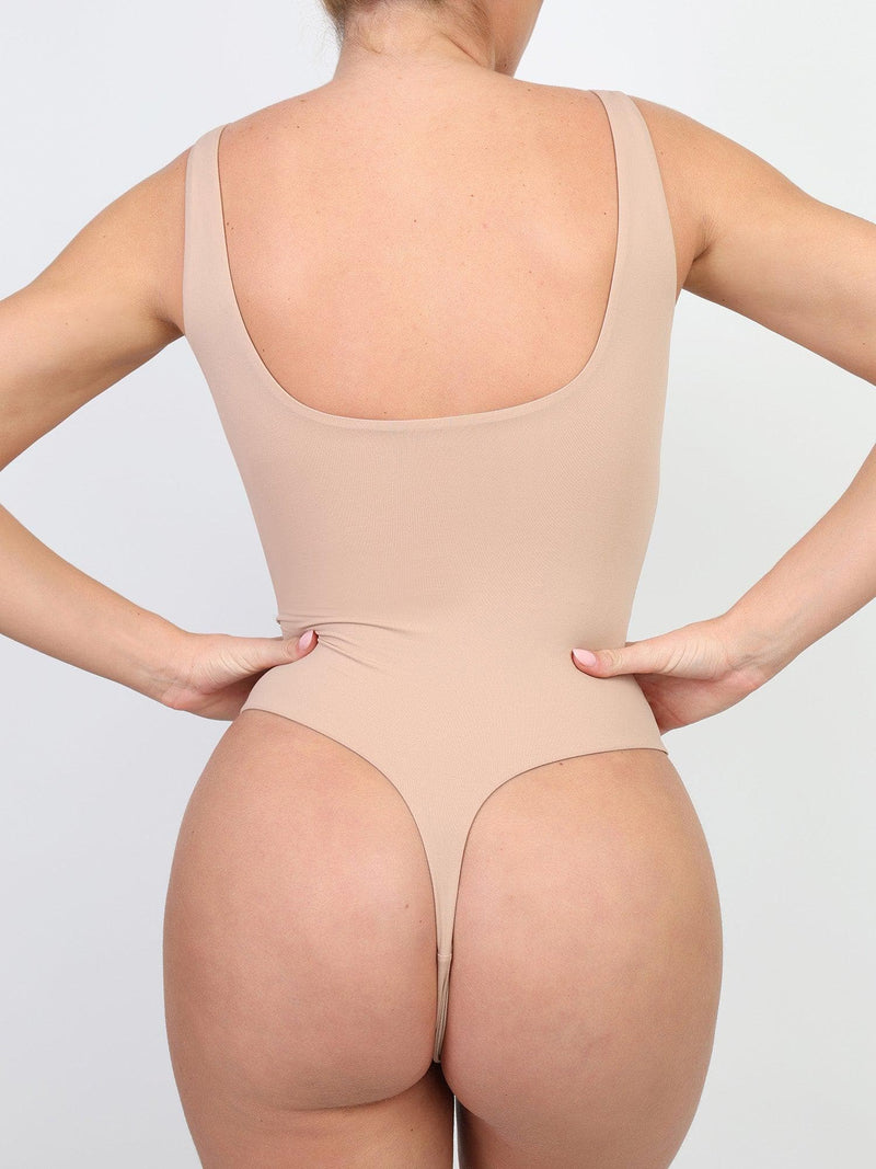 Body Suit Modelador Tanga Fio de Corte Alto - Spandex Premium